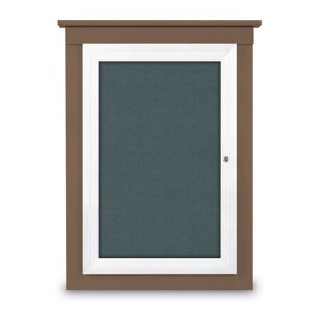 United Visual Products Single Door Enclosed Cathedral Letterboa UV1301CD-BLACK-BURGUN